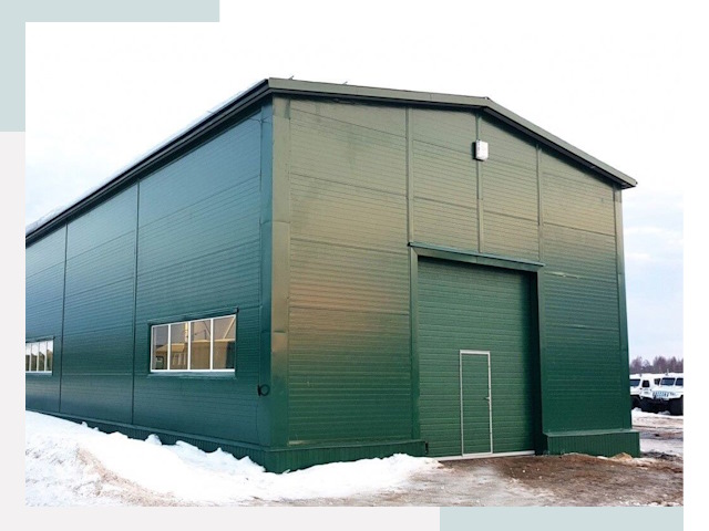 Двускатные ангары в Сарапуле