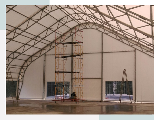 Шатровые ангары в Сарапуле